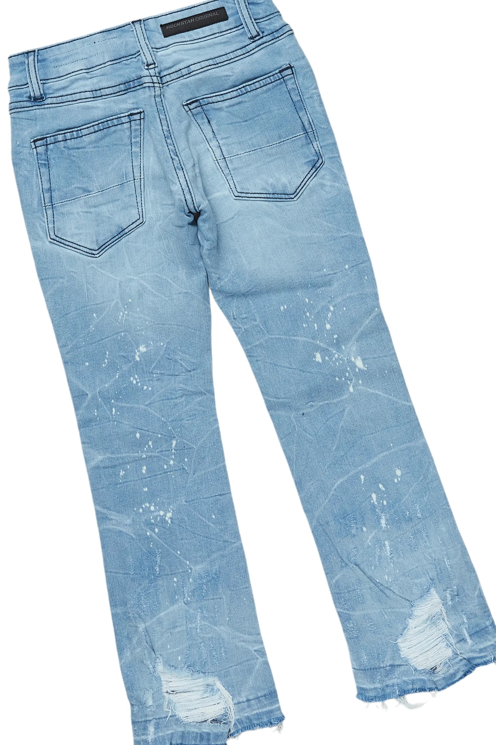 Boys Bridger Royal/Blue Hoodie/Stacked Flare Jean Set