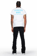 Talasi Black Painter Stacked Flare Jean