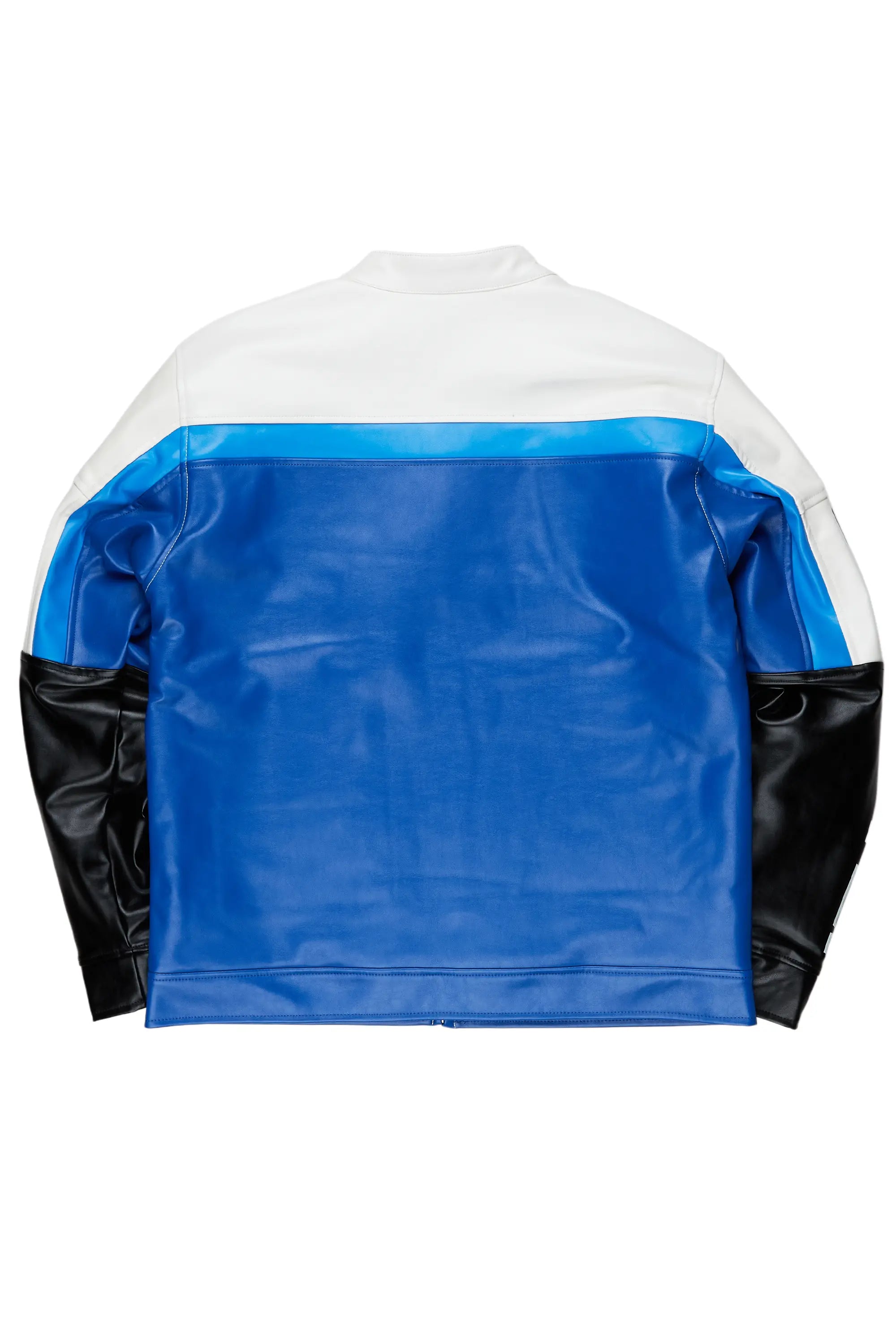 Madara Blue PU Leather Jacket