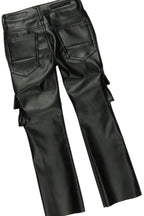 Boys Magni Purple Hoodie/Stacked Flare PU Jean Set