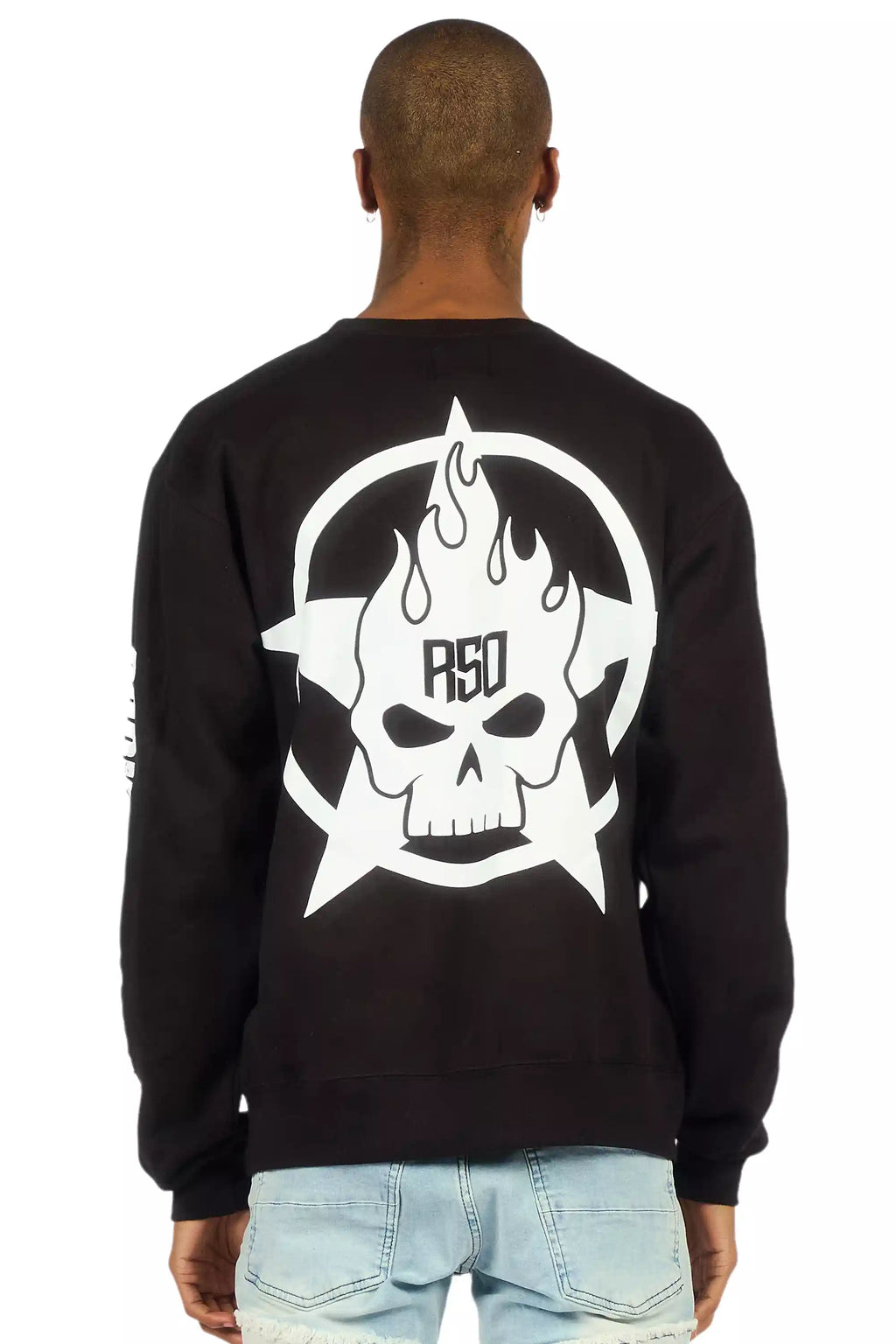 Keve Black/White Graphic Crewneck Sweatshirt