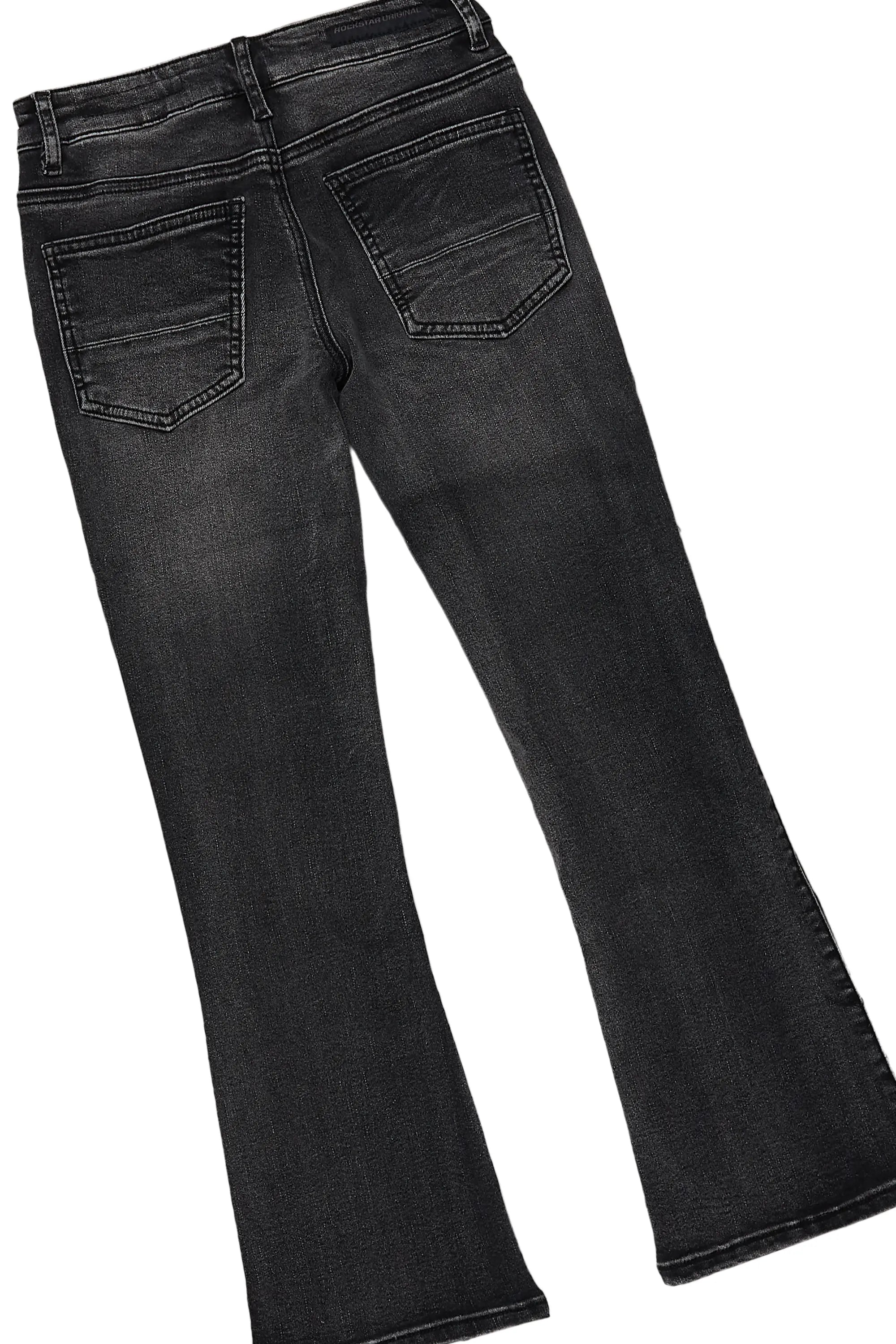 Boys Daria Black Hoodie/Stacked Flare Jean Set