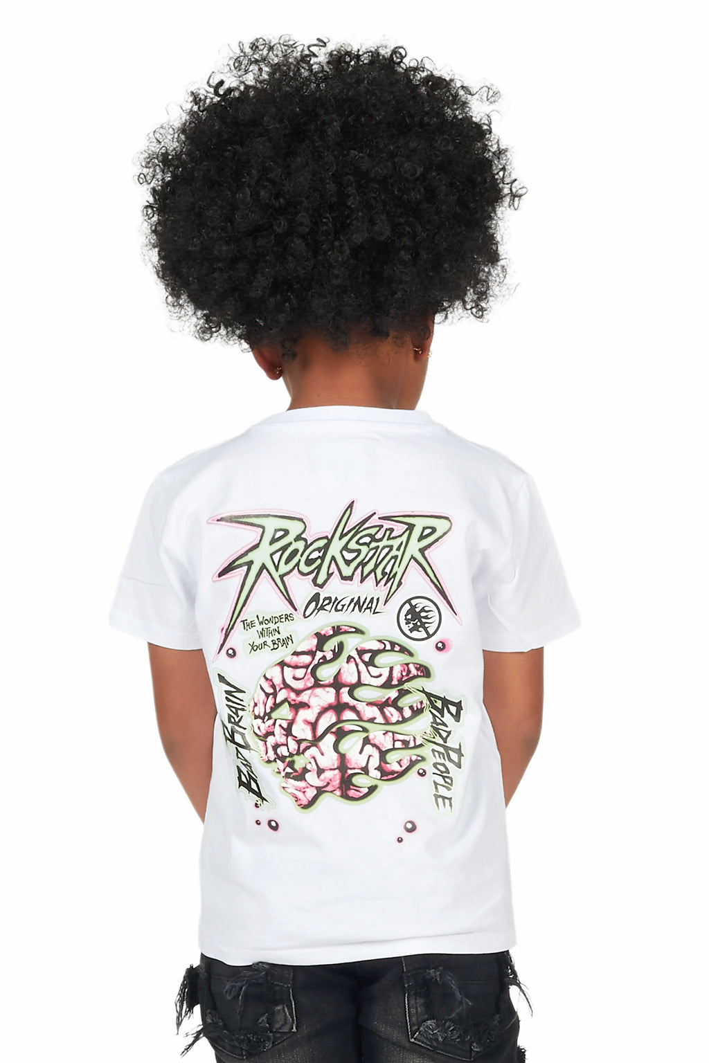 Girls Aiya White Graphic T-Shirt