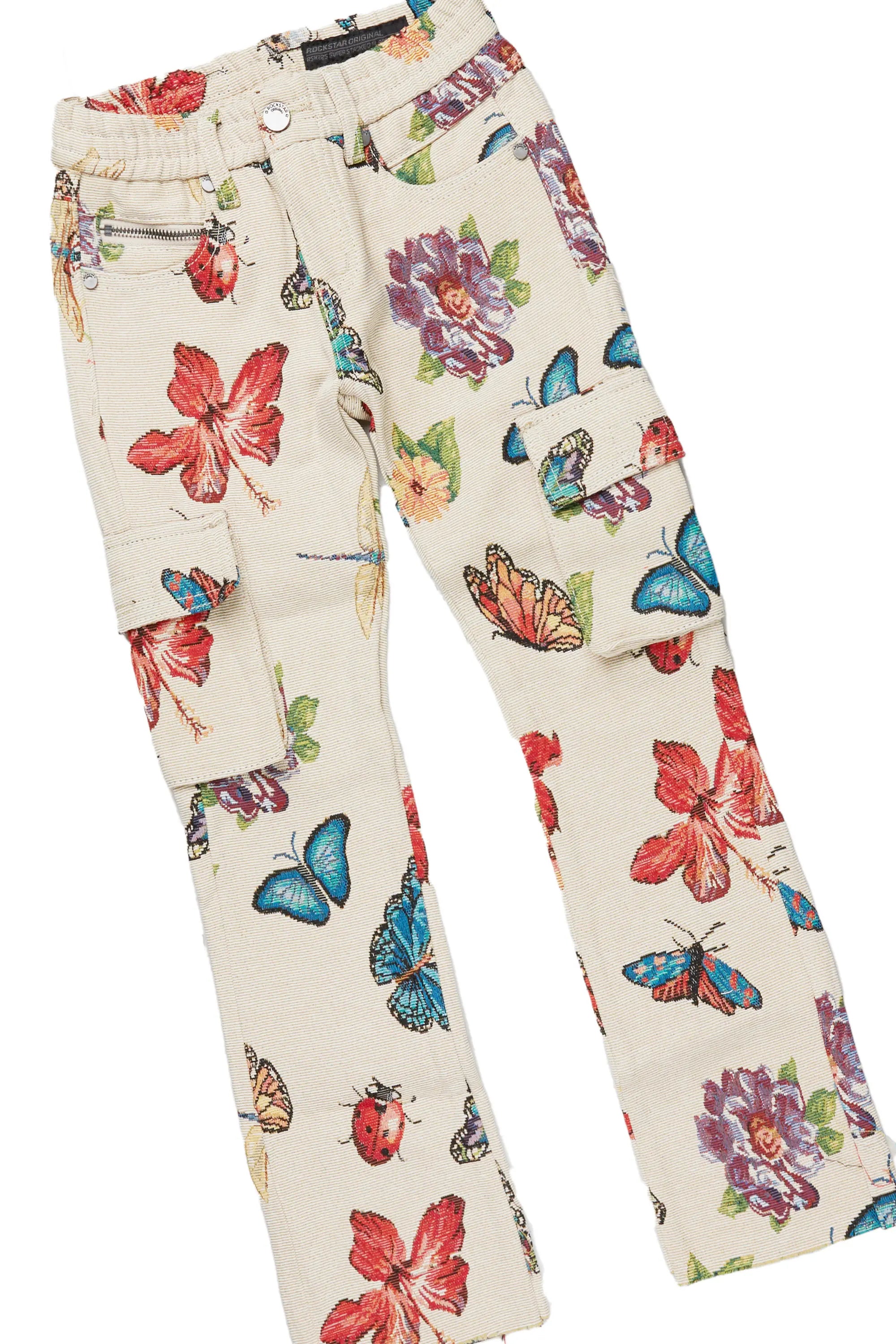 Girls Maeve Purple Hoodie/Stacked Flare Jean Set