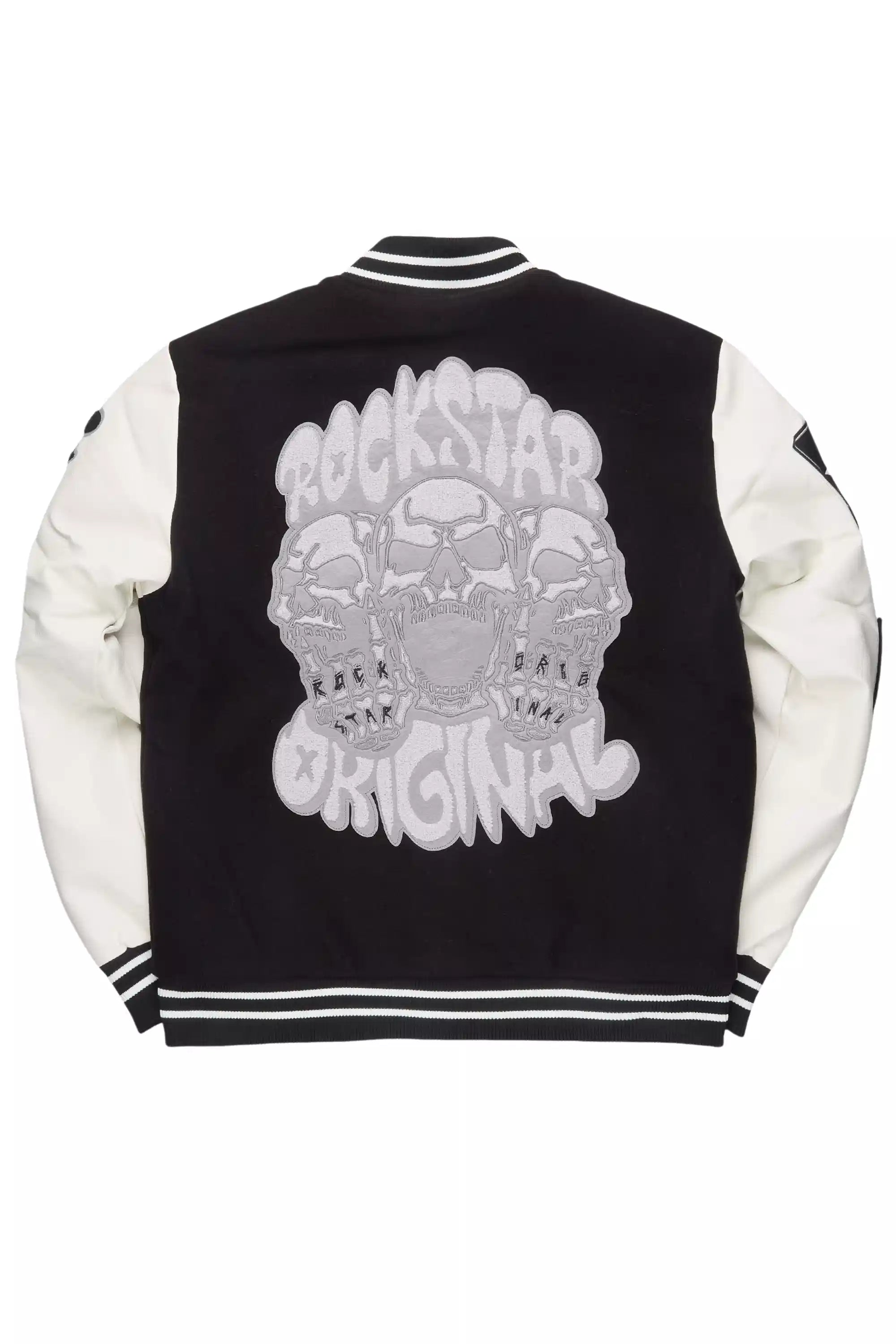 Vidar Black/White Varsity Jacket