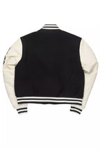 Aniya Black Oversized Varsity Jacket