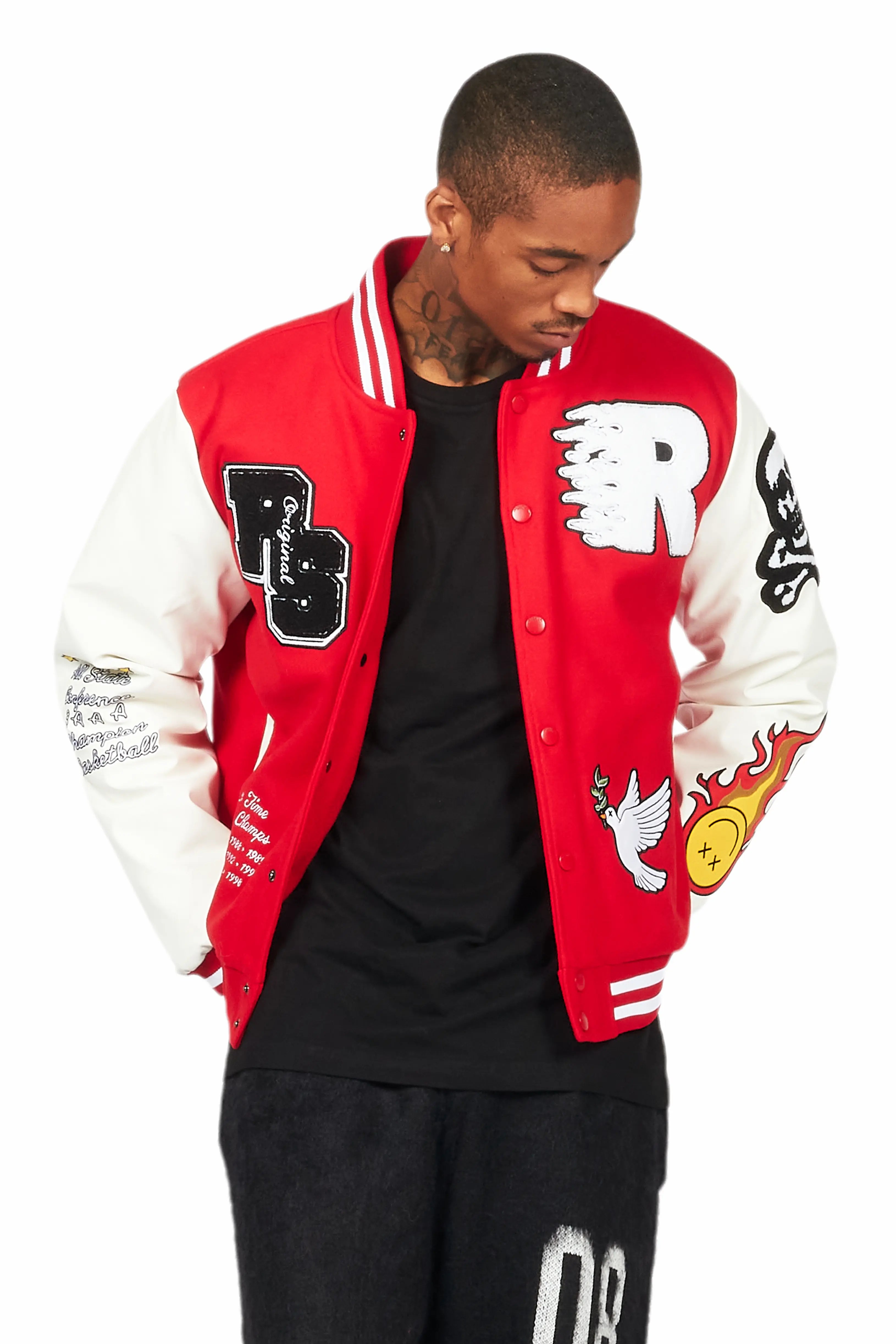 Leaner Red Bomber Jacket