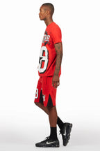 Allstar Red/White T-Shirt Short Set