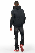 Danby Black Graphic Distressed Hoodie