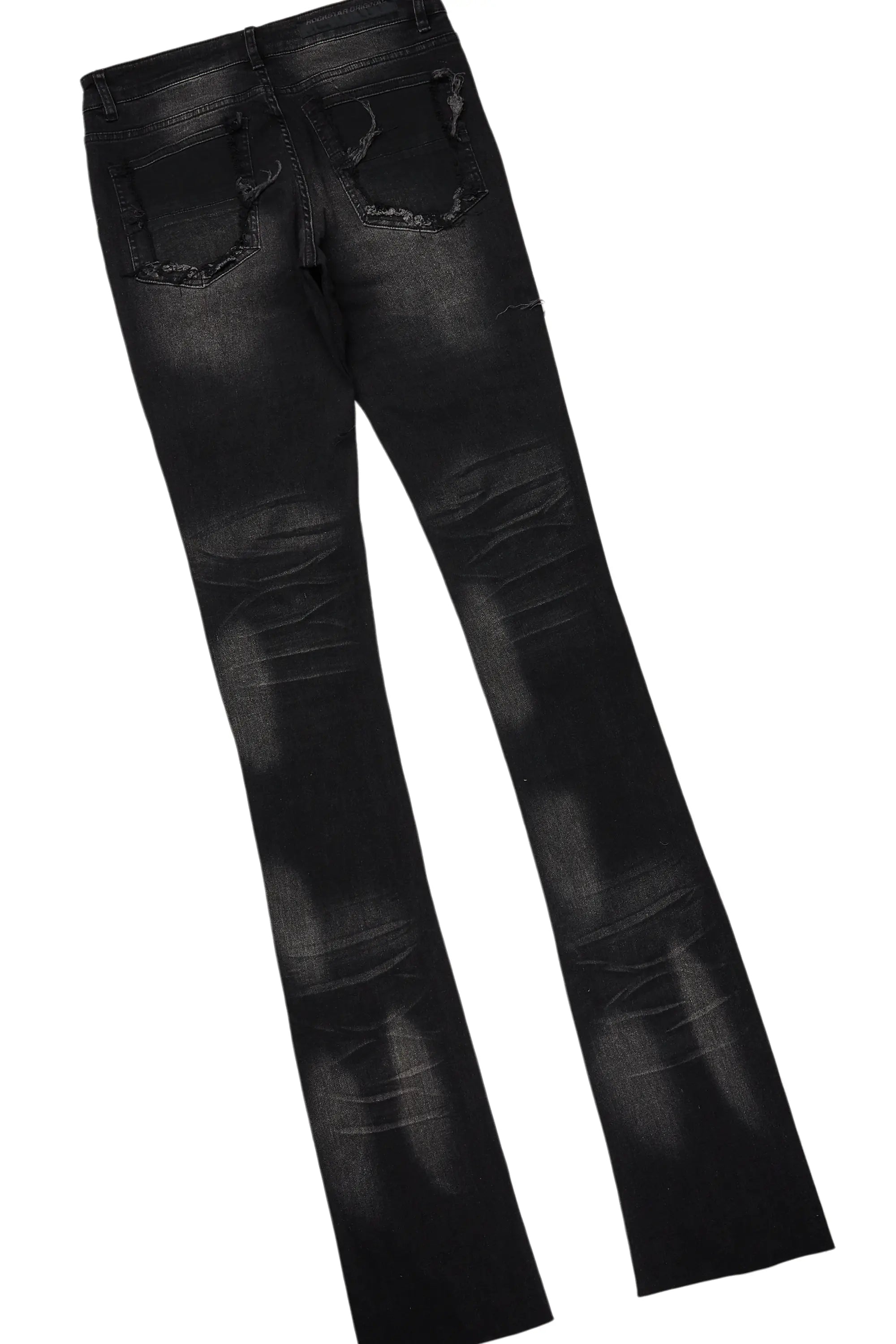 Quito Black Oversized T-Shirt/Super Stacked Flare Jean Bundle