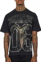 Field 2.0 Black/Grey Graphic Rhinestone T-Shirt