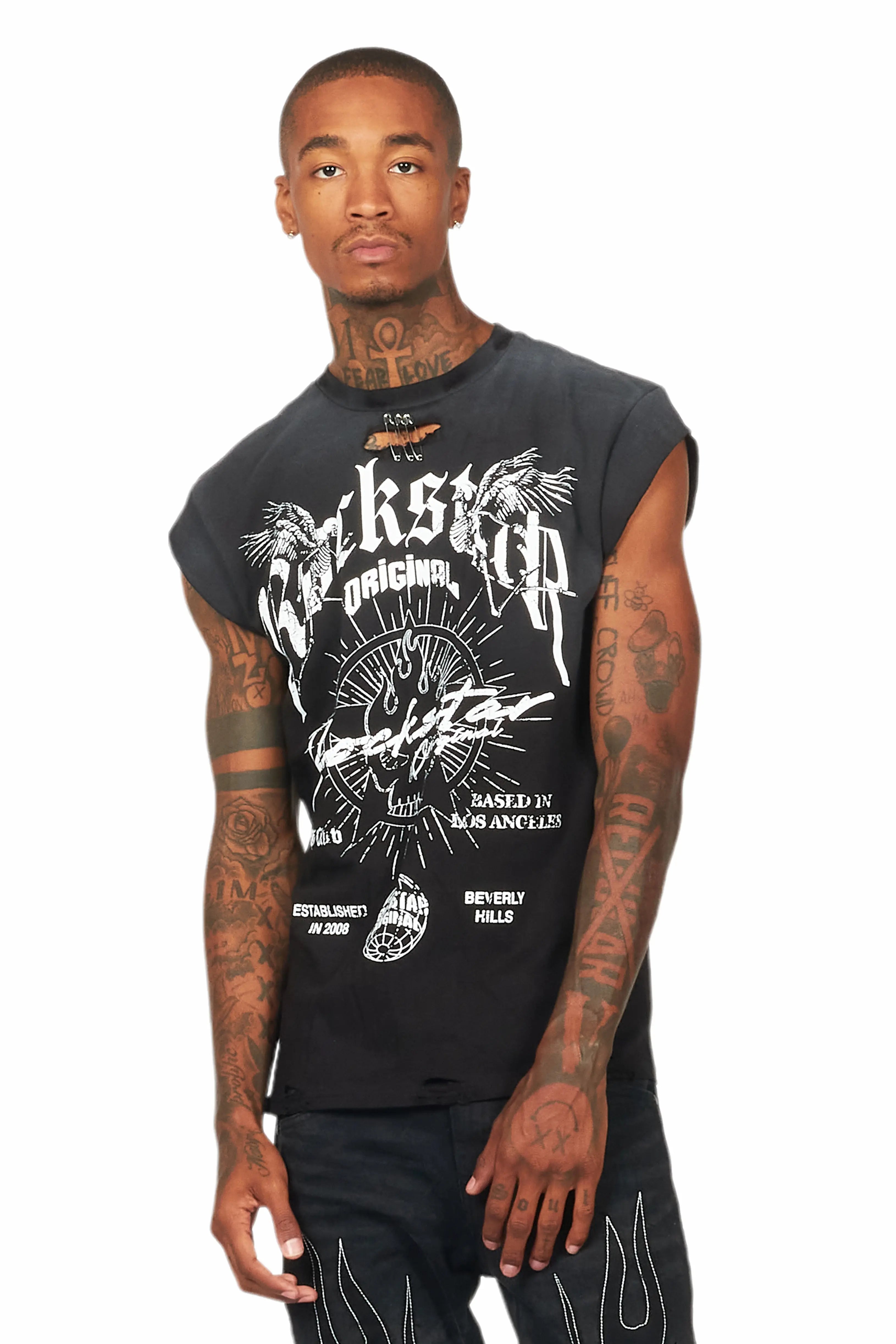 Tylla Black Graphic T-Shirt