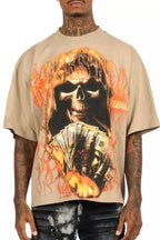 Rome Beige/Multi Oversized Graphic T-Shirt