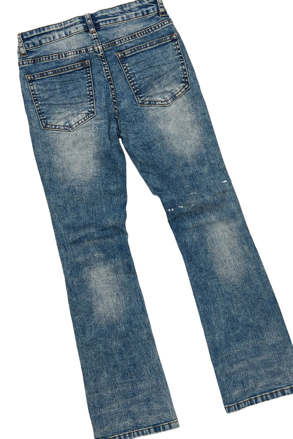 Girls Yanka White T-Shirt/Stacked Flare Jean Set