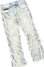 Girls Kammy Grey Hoodie/Stacked Flare Jean Set