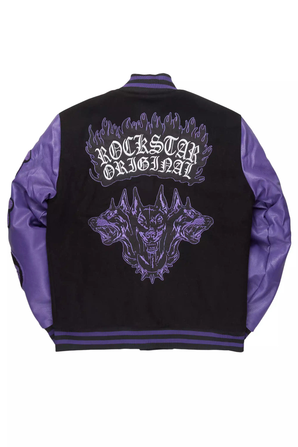Leslaw Purple/Black Varsity Jacket