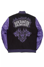Leslaw Purple/Black Varsity Jacket