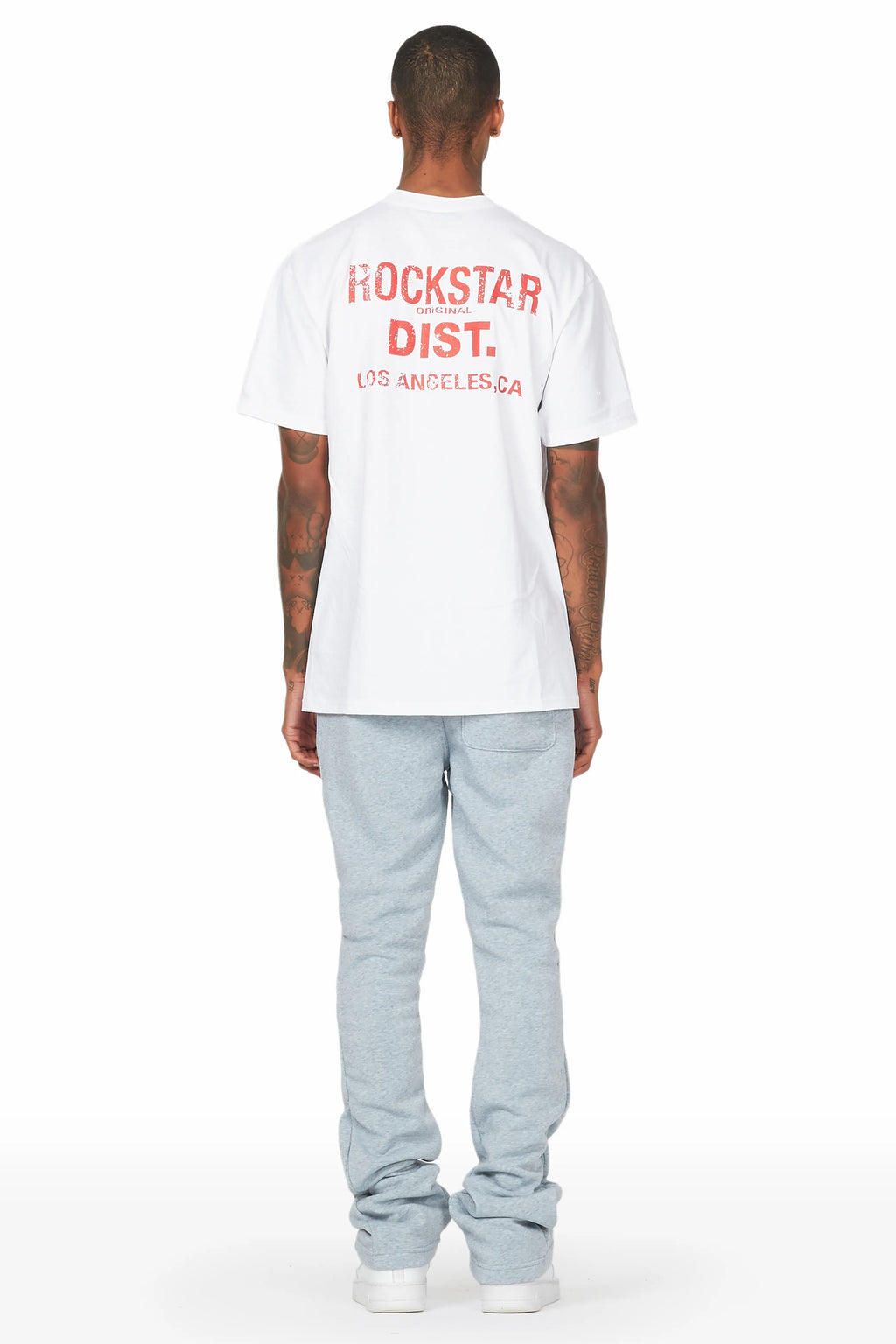 Luka Heather Grey Patchwork Stacked Flare Pants