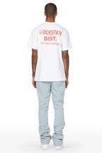 Luka Heather Grey Patchwork Stacked Flare Pants