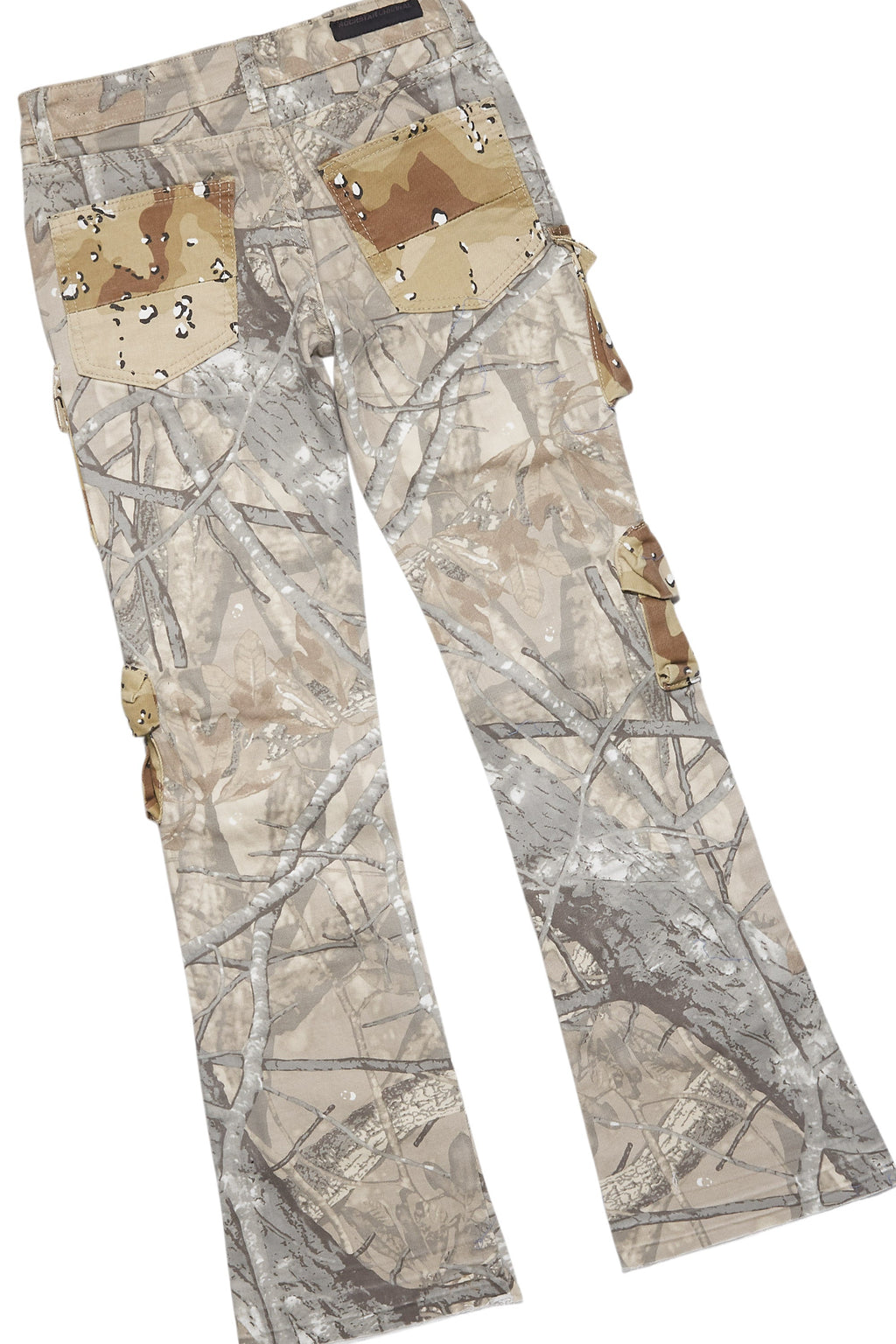 Boys Deiter Black/Beige T-Shirt/Stacked Flare Jean Set