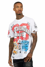 Jesus White/Red Oversized Graphic T-Shirt