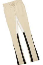 Basic Beige Hoodie/Stacked Flare Track Set