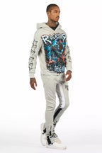 Krio Heather Grey/Black Hoodie/Super Stacked Track Set