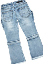 Boys Daker Vintage Beige Hoodie/Stacked Flare Jean Set