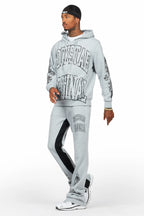 Akio Heather Grey Hoodie/Baggy Track Pant Set