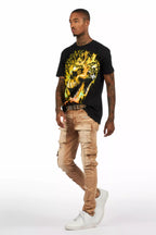 Kap Washed Beige Cargo Jean