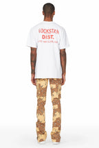 Waage Desert Camo Cargo Stacked Flare Jean