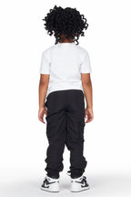 Girls Odie White/Black T-Shirt Cargo Jogger Set