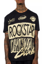 Rylok Black/Beige Oversized Graphic T-Shirt