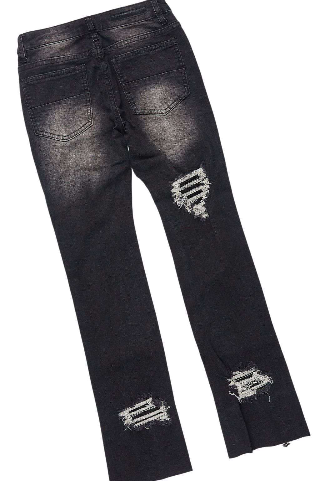 Boys Alim Vintage Black/Fuchsia T-Shirt/Stacked Flare Jean Set