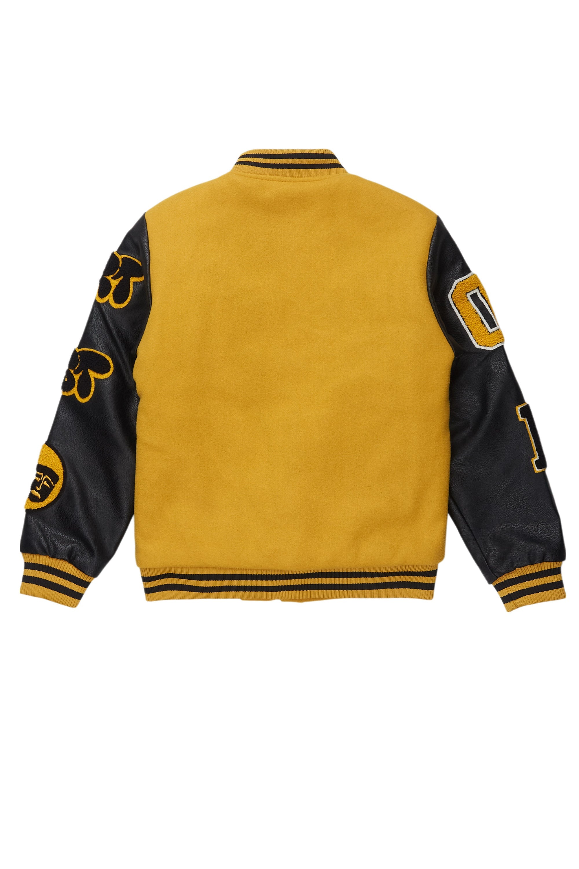 Boys Leslaw Yellow/Black Varsity Jacket