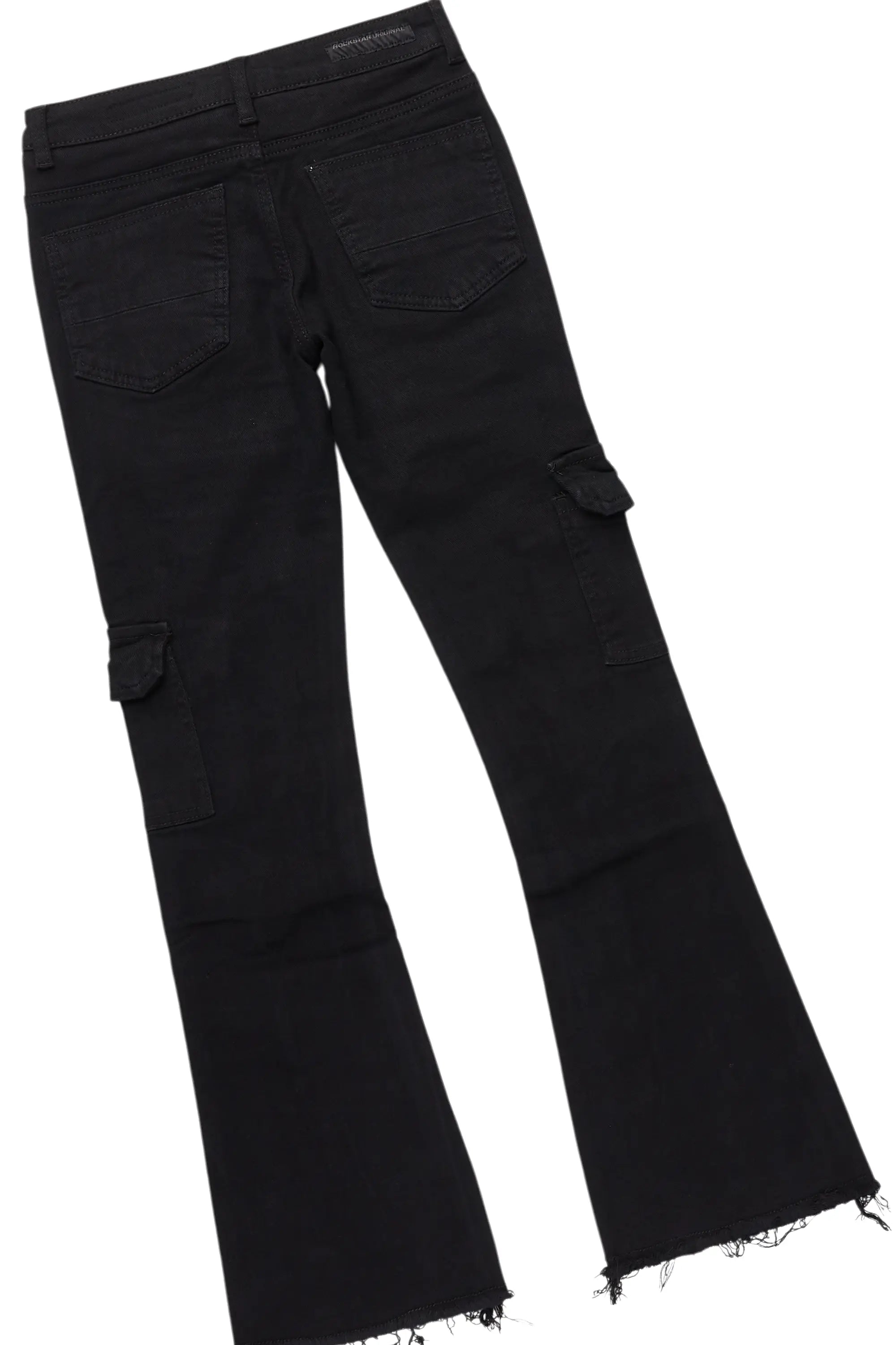 Boys Chuffed  White T-Shirt/Stacked Flare Jean Set