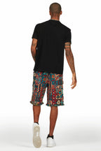 Tappy Black/Blue T-Shirt Short Set