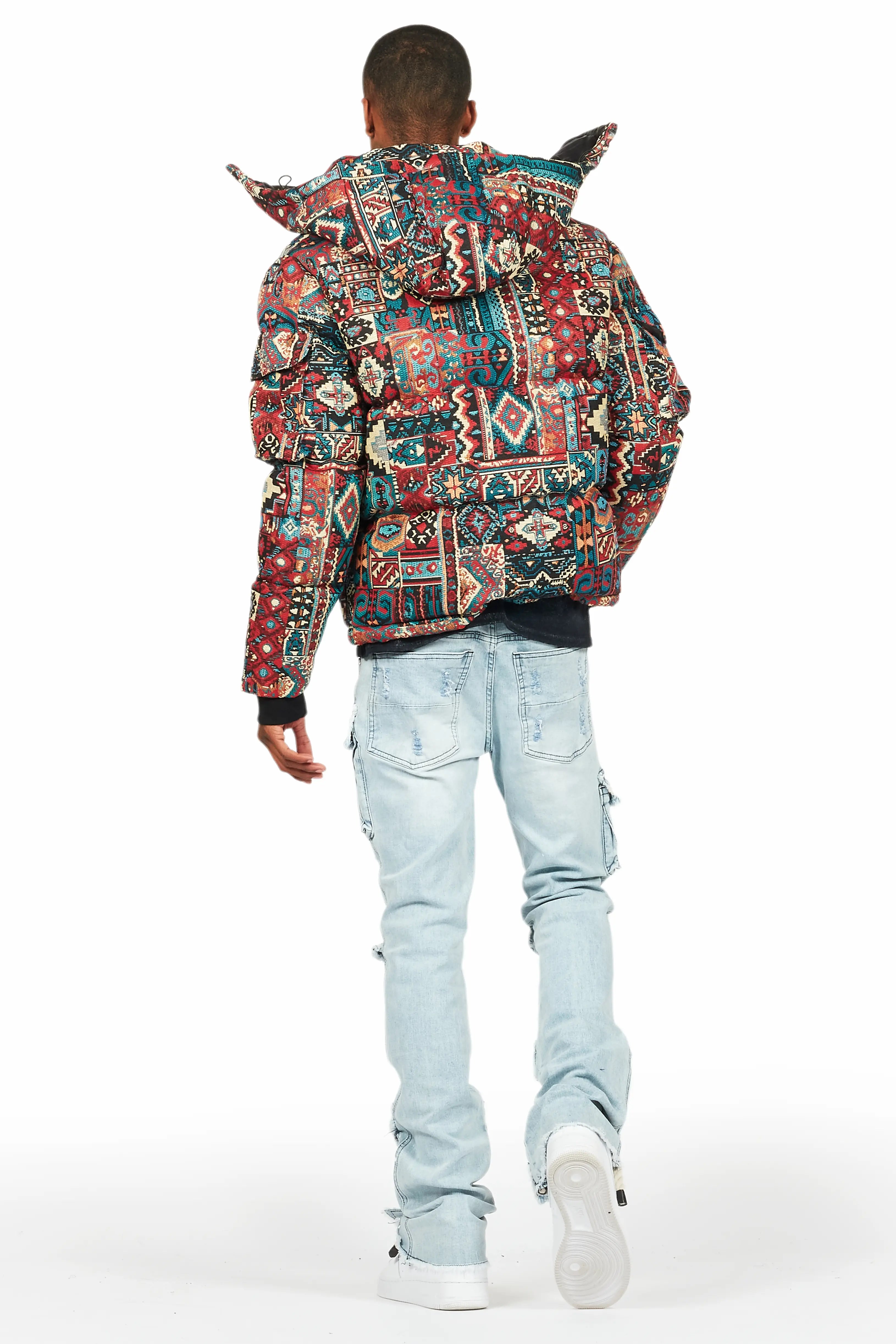 Orien Blue Painter Stacked Flare Jean