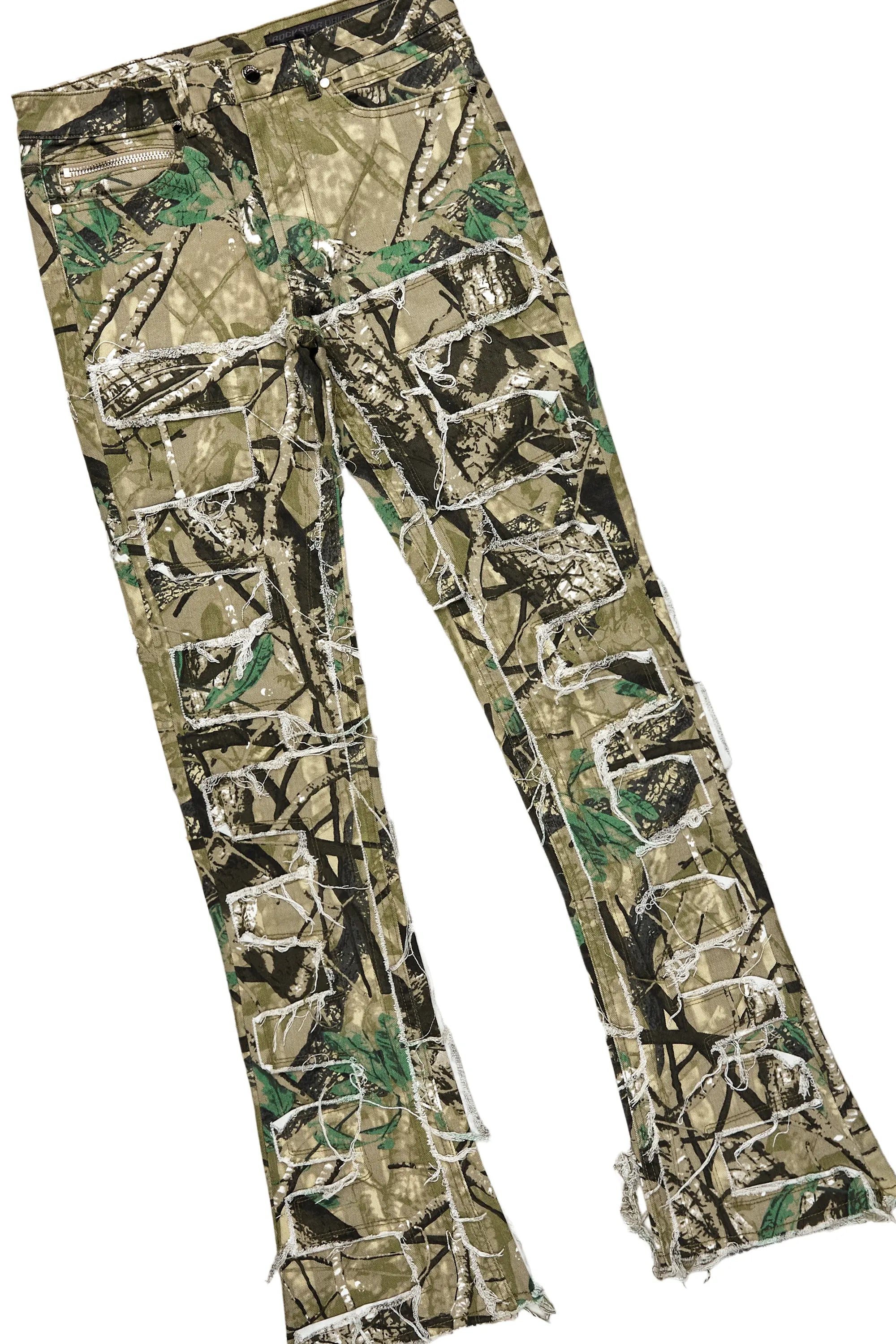 Lake White T-Shirt & Shake Stacked Flare Jean Bundle