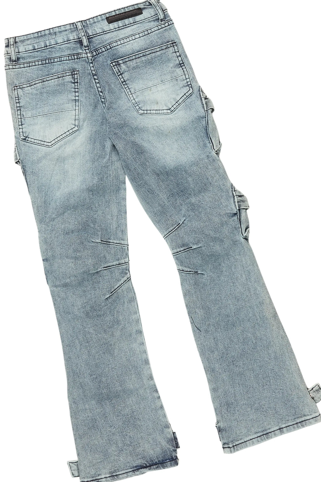 Boys Boaz Heather Grey Hoodie/Stacked Flare Jean Set