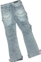 Boys Boaz Heather Grey Hoodie/Stacked Flare Jean Set