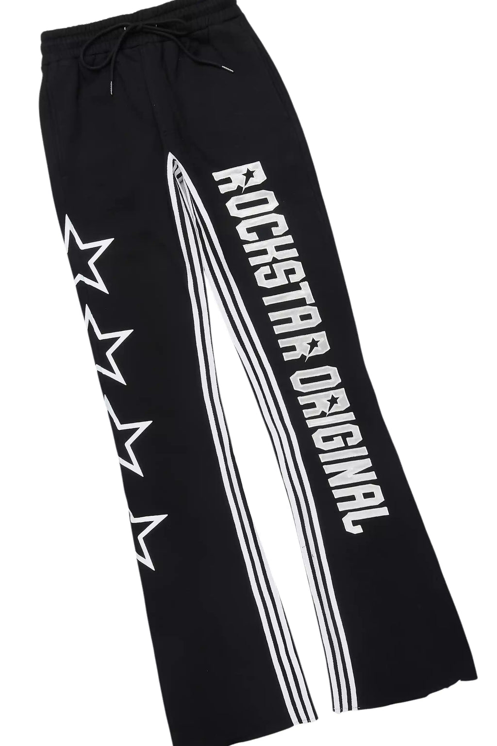 RSO 8 Black T-Shirt/Baggy Stacked Track Set