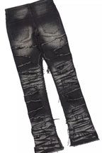 Waller Dark Grey Graphic T-Shirt/Stacked Flare Jean Bundle