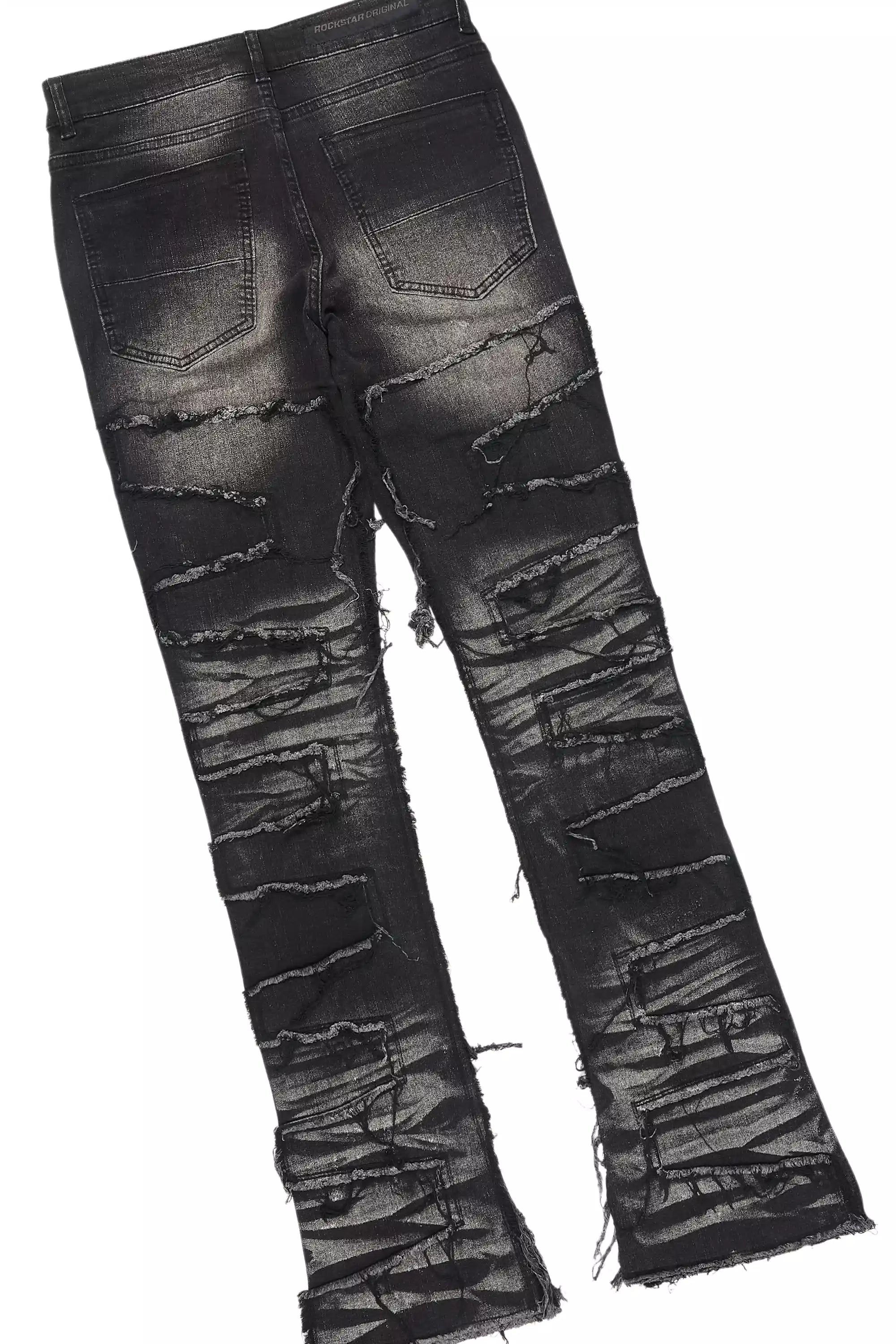 Waller Dark Grey Graphic T-Shirt/Stacked Flare Jean Bundle