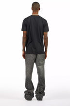 Discolite Rhinestone Grey Baggy Jean