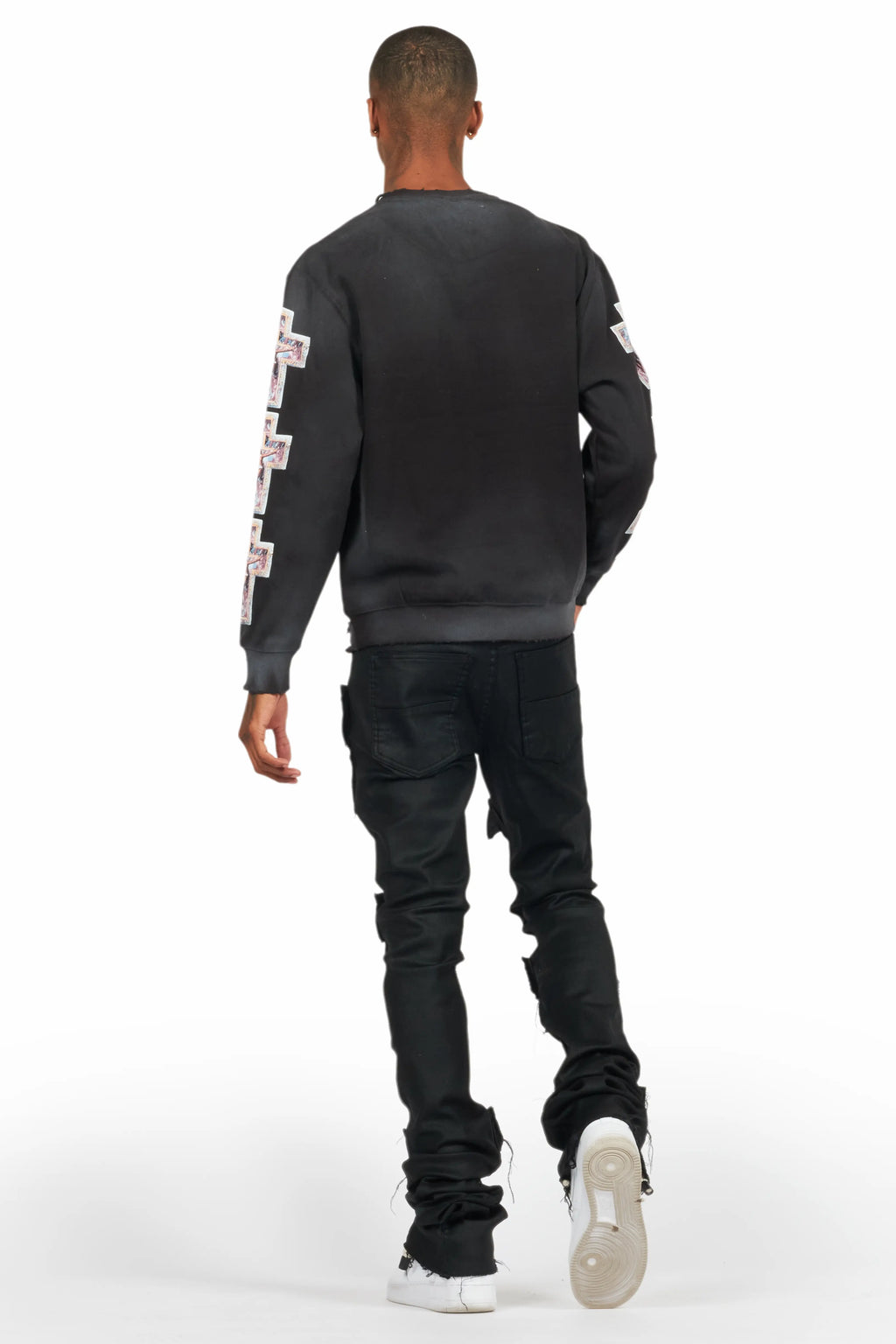 Adem Black Graphic Crewneck