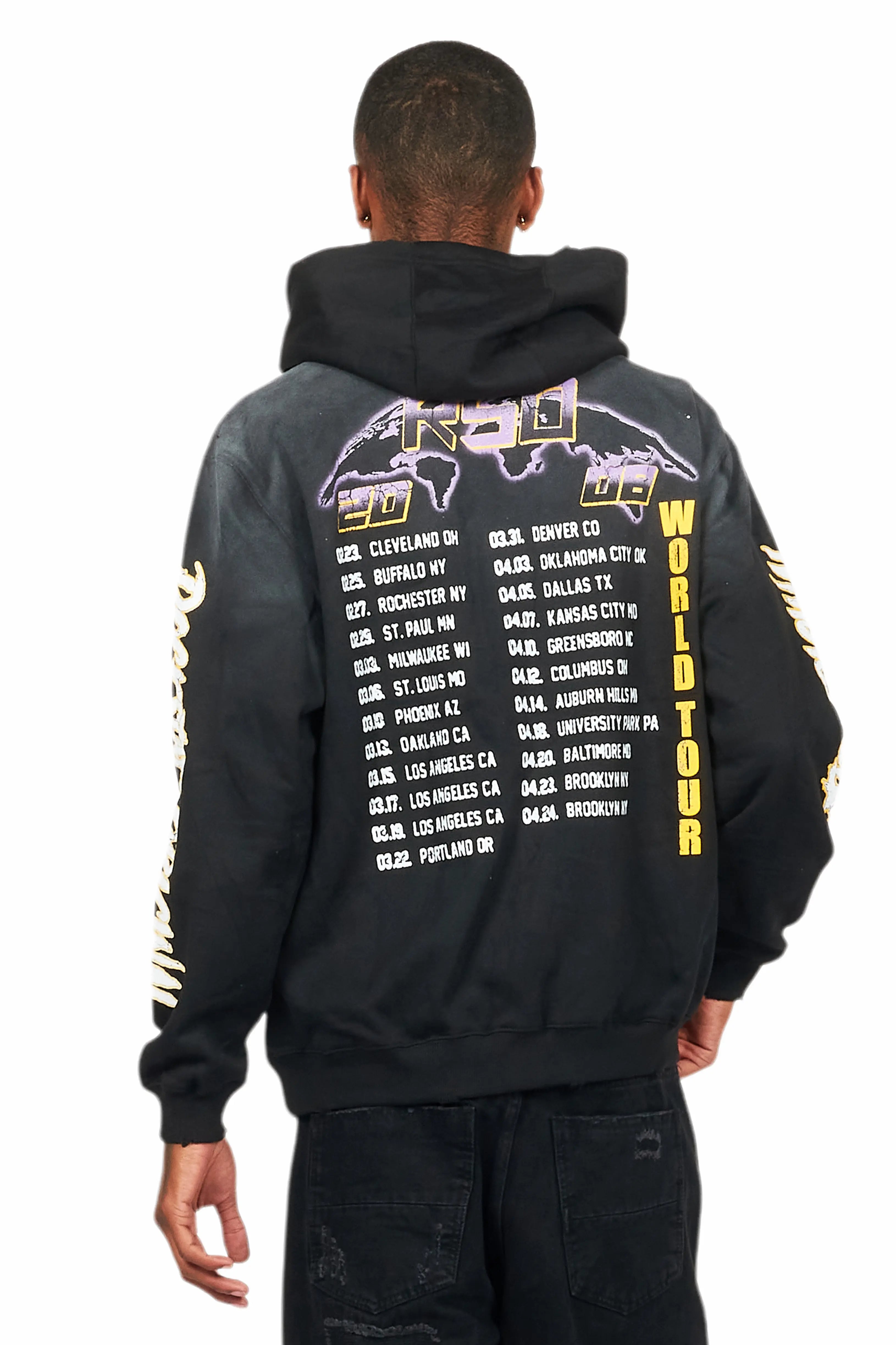 Amelie Black Graphic Hoodie