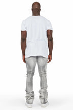 Kale Grey Cargo Stacked Flare Jean