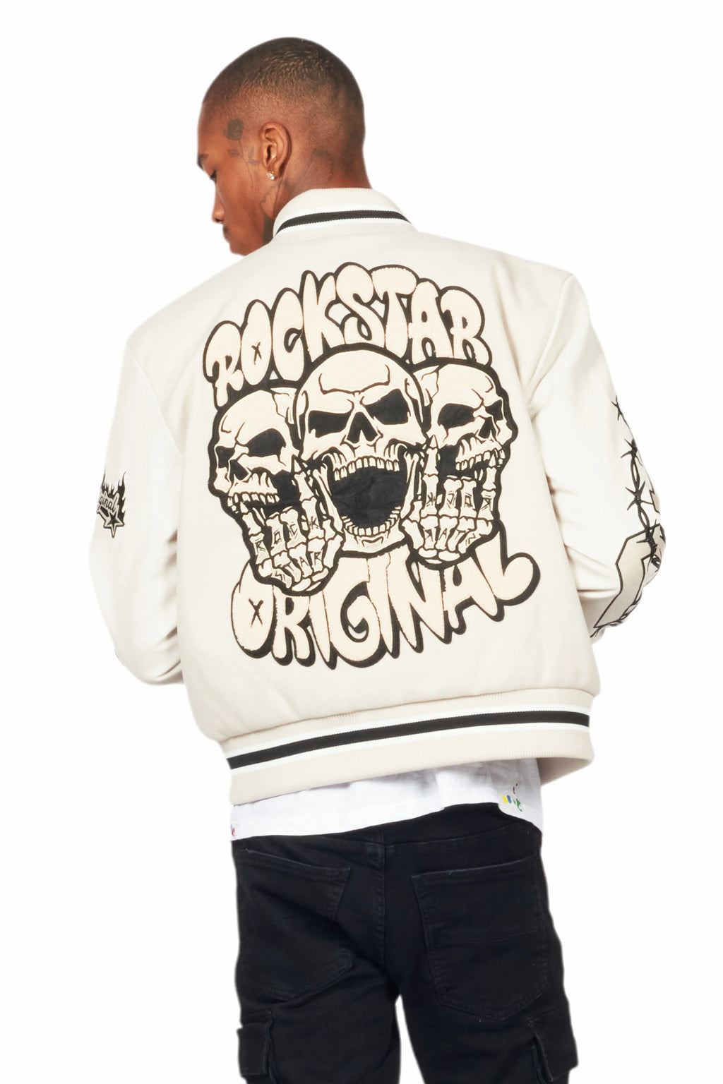 Rune Beige Varsity Jacket