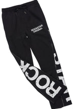 Boys Deniska Black T-Shirt Baggy Stacked Flare Set